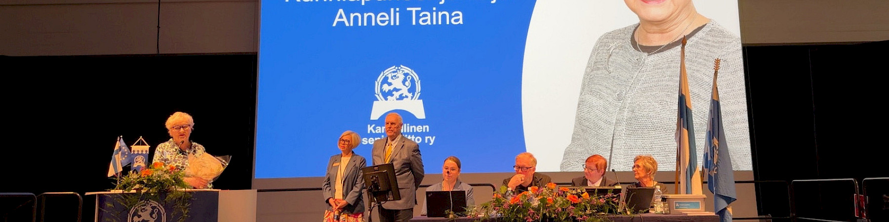 Kari Kantalainen jatkaa Kansallisen senioriliiton puheenjohtajana – liittokokous valitsi uudeksi kunniapuheenjohtajaksi Anneli Tainan